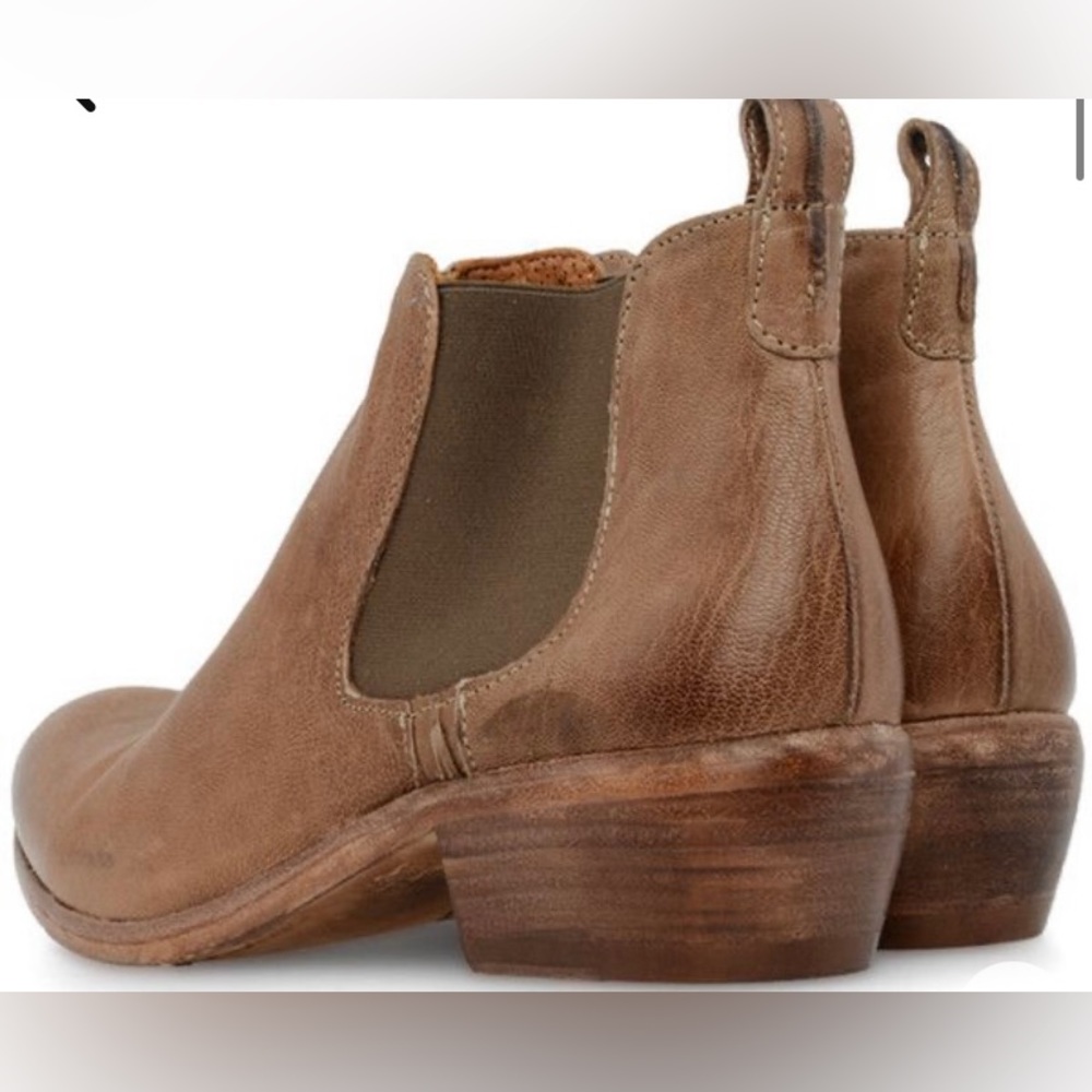 CATARINA MARTINS Leather Biscayne Lotus Fango Ankle Boots Booties